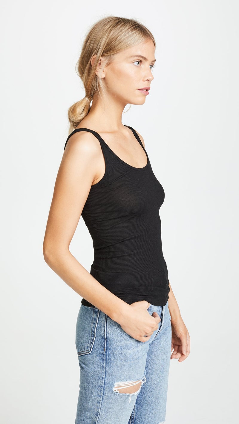 Vince Womens Scoop Neck Tank, Black, X-Small US - Image 4